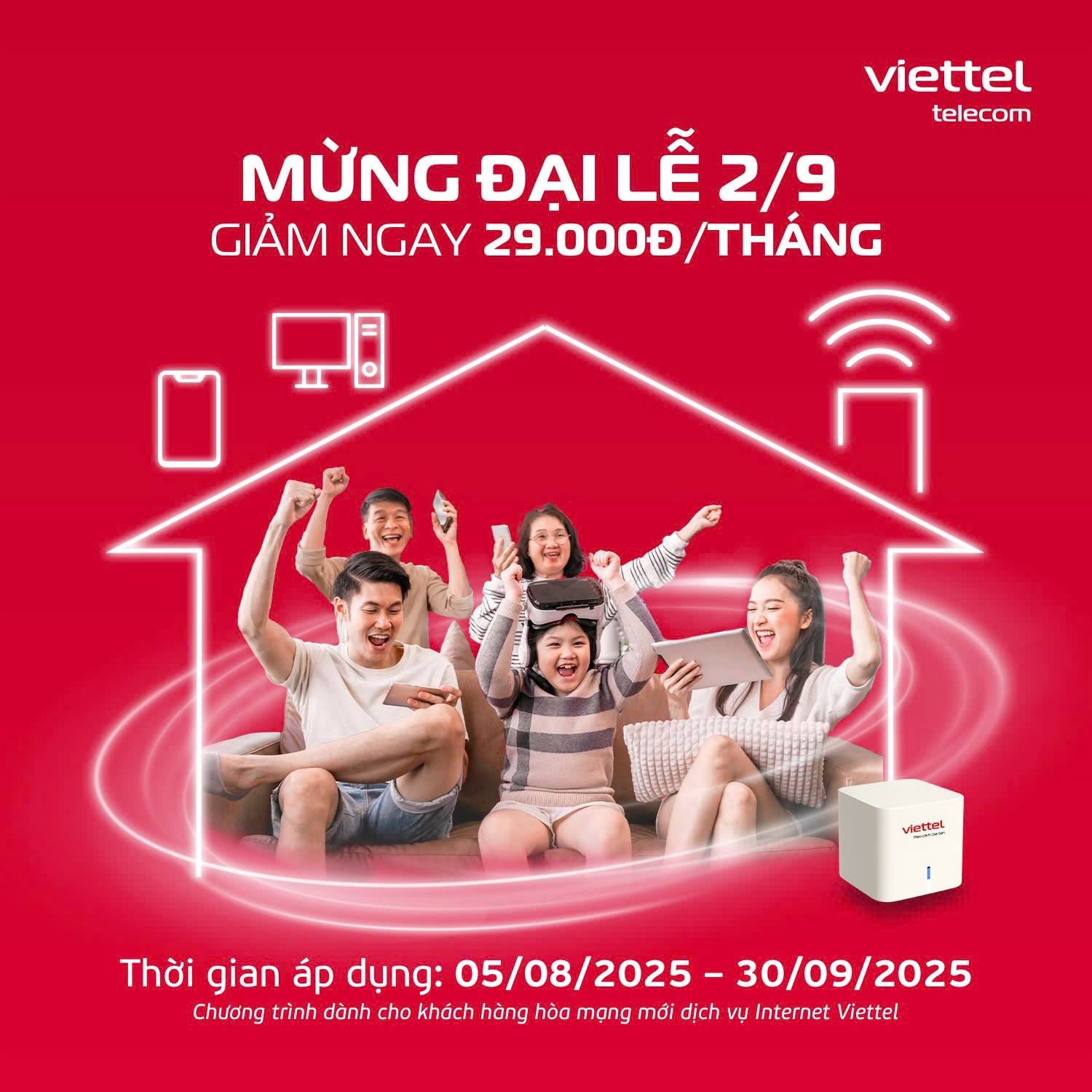 BÙNG NỔ QUÀ TẶNG VIETTEL 2/9