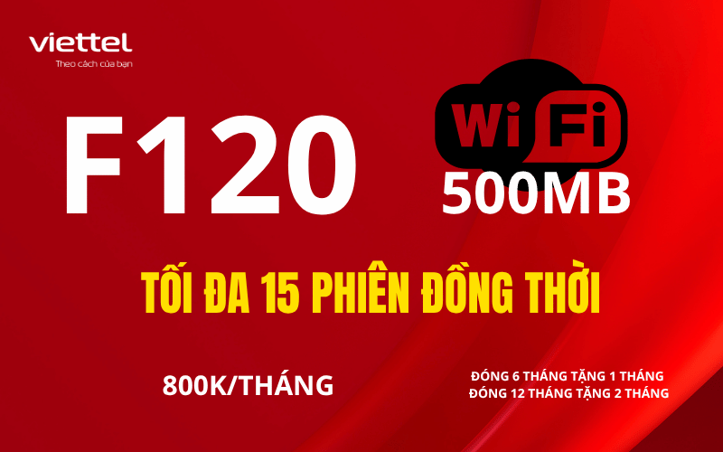 gói cước đa phiên viettel f120