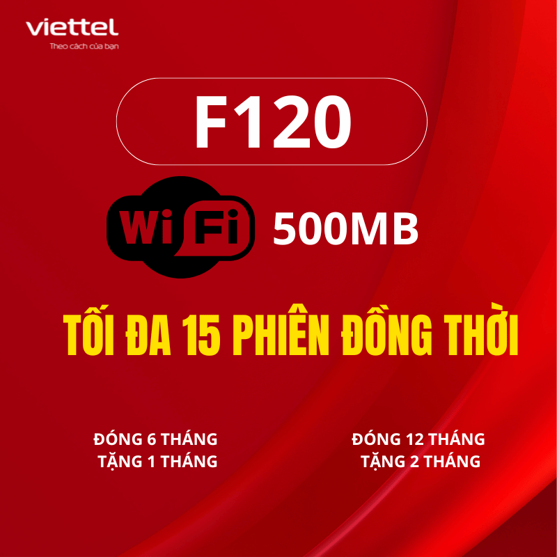 gói cước đa phiên viettel f120